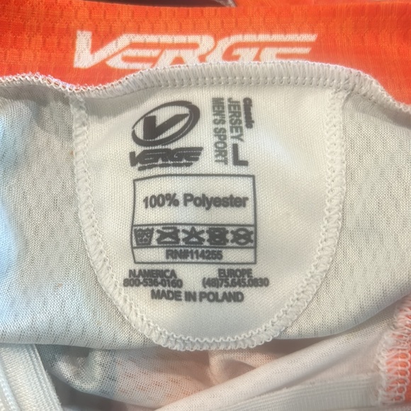 Verge Cycling Jersey Men's Size Large 3/4 Hidden Front Zipper Short Sleeves EUC - Picture 9 of 11